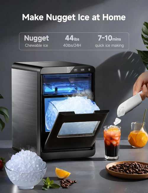 Countertop Nugget Ice Maker 44Lbs/24H