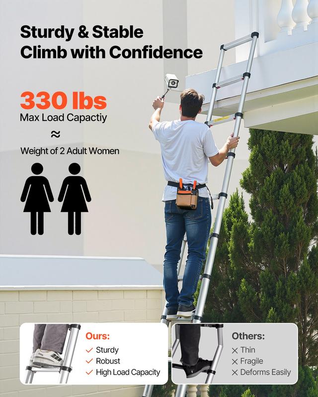 Telescoping Ladder Multi-Purpose Collapsible Extension