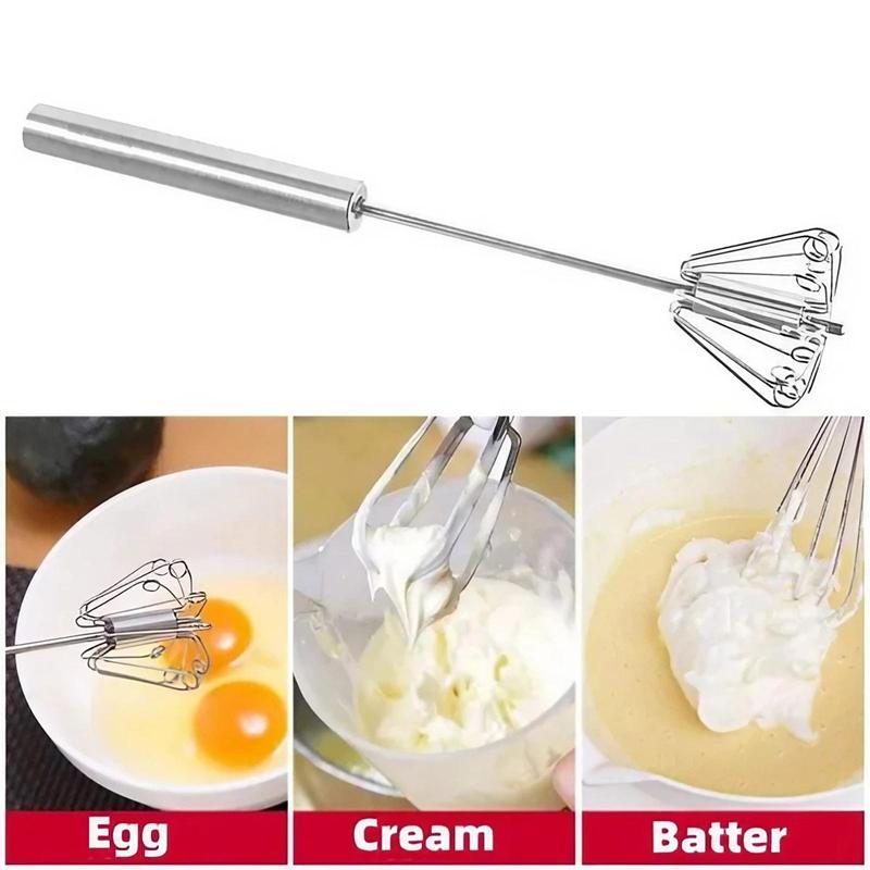 Stainless Steel Hand Push Egg Whisk