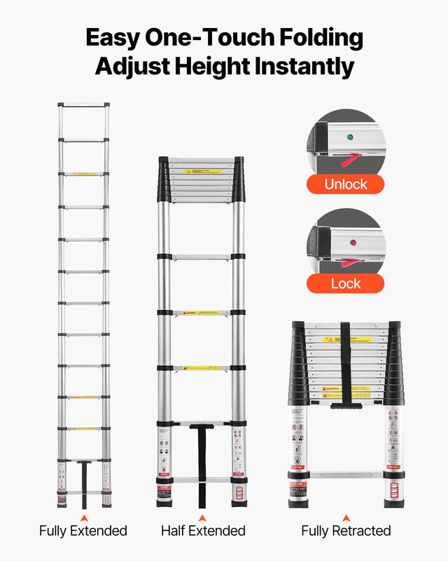Telescoping Ladder Multi-Purpose Collapsible Extension