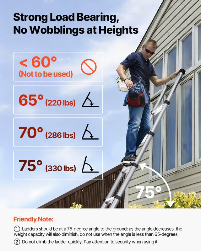 Telescoping Ladder Multi-Purpose Collapsible Extension