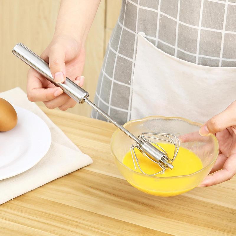 Stainless Steel Hand Push Egg Whisk