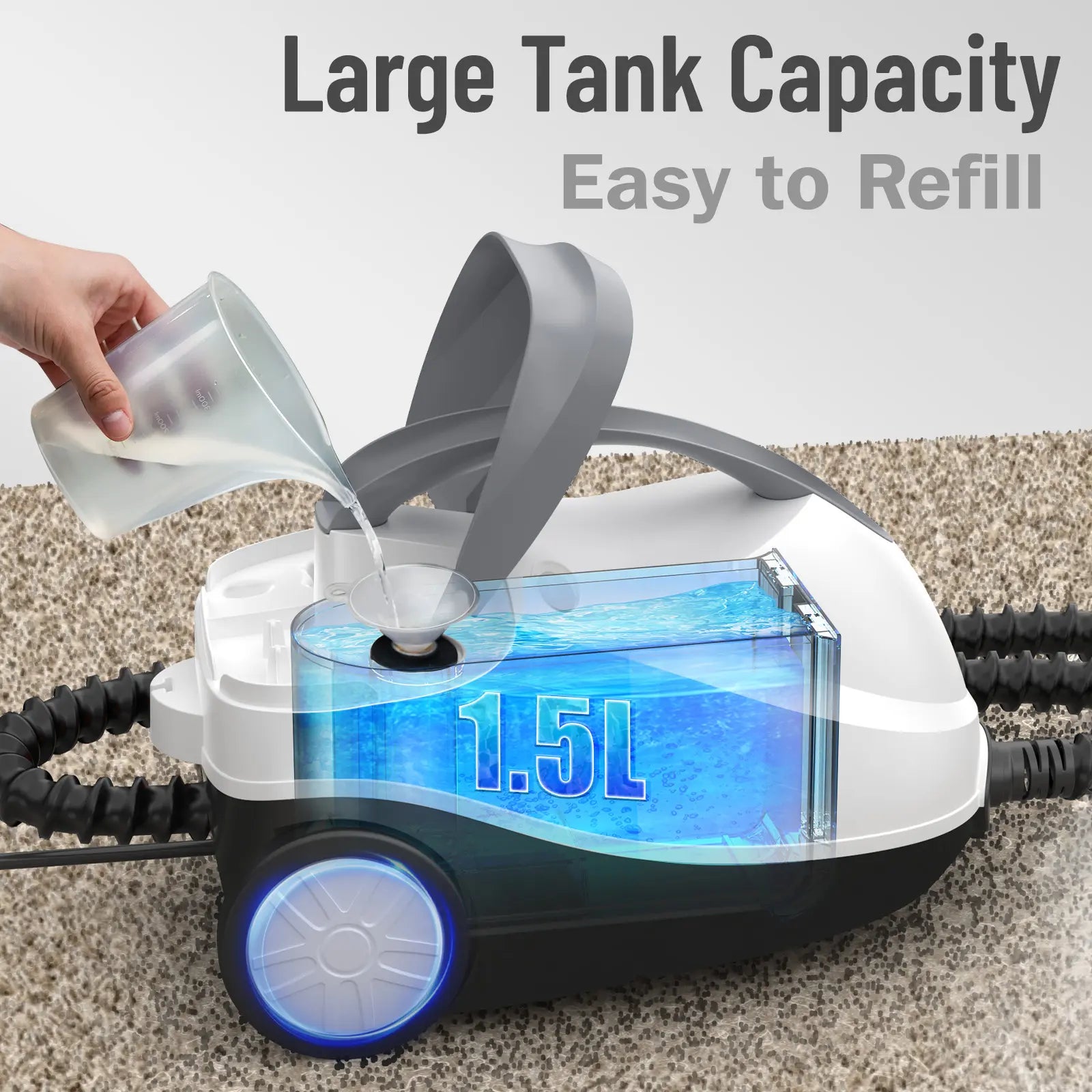 Heavy Duty Steam Cleaner with 1.5L Tank